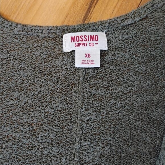 Mossimo Supply Co. Open Front Dolman Cardigan Shrug Olive Green XS - Picture 4 of 4